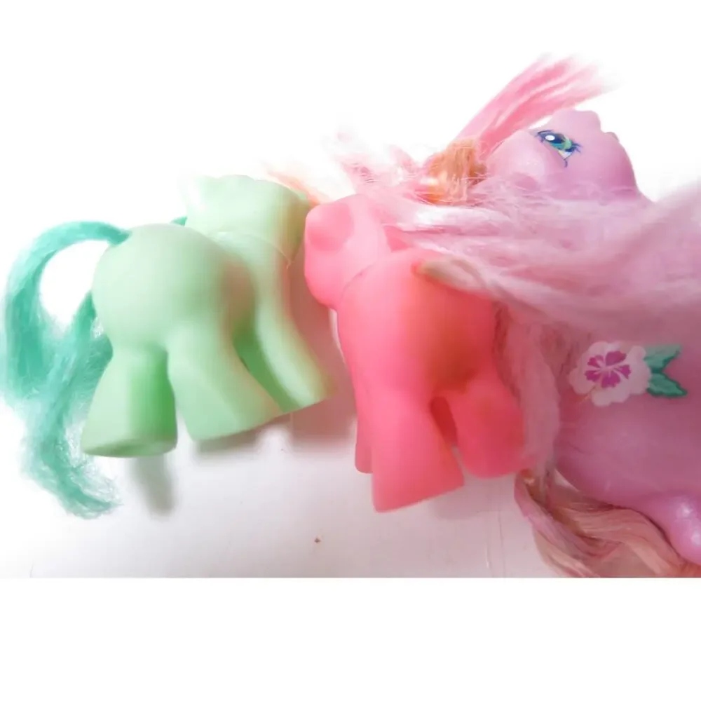 Vintage My Little Pony Bundle of 7 and Shoes Sparkleworks Luau Y2K Kids Toys